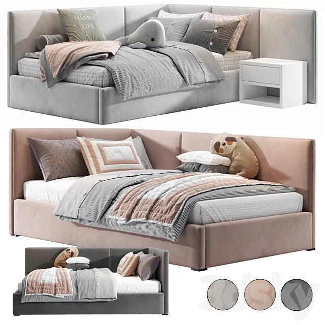 BR Corner Bed 3D Model