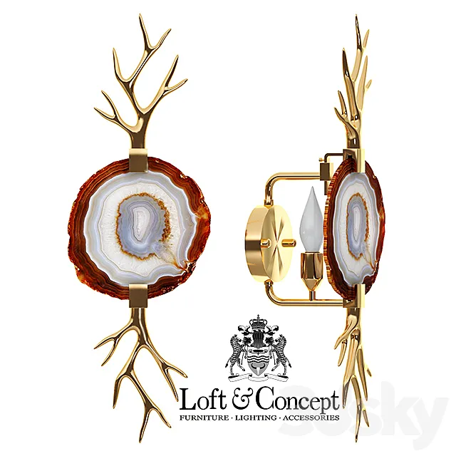 Bra Branch Agate Sconce emporium home 3D Model