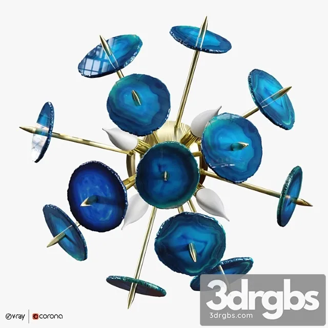 Bra Emporium Agate Burst Sconce Brass 3D Model Download Bra Emporium Agate Burst Sconce Brass 3D Model Download