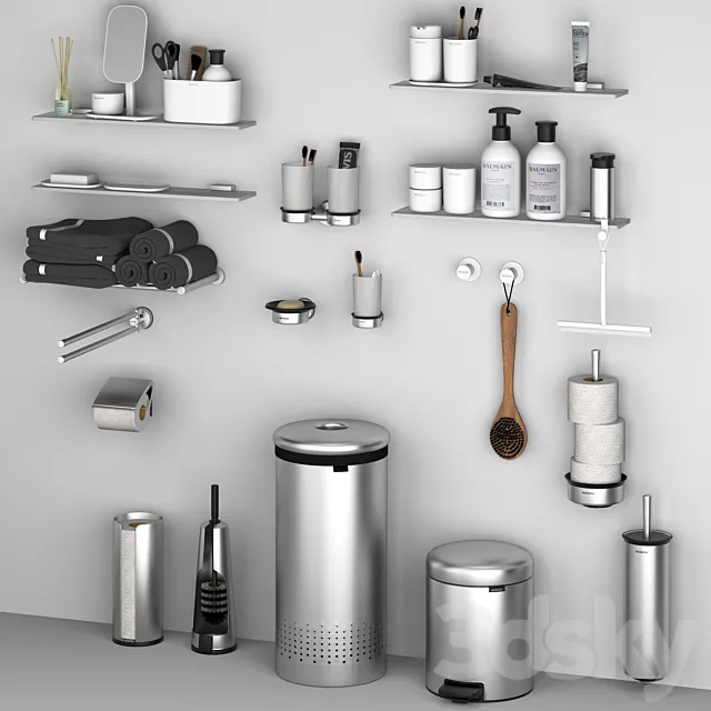 Brabantia colombo bathroom accessories 3D Model