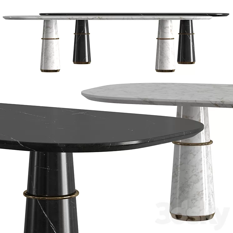 Brabbu Agra II Dining Tables 3D Model Brabbu Agra II Dining Tables 3D Model