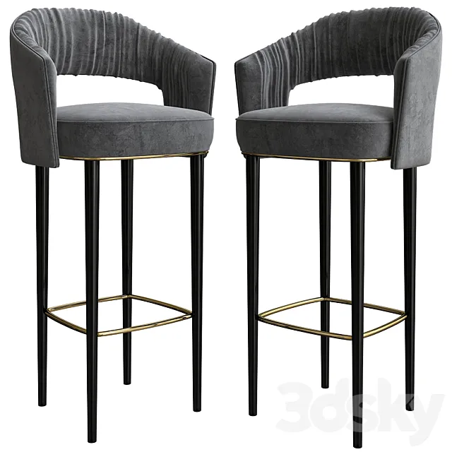 BRABBU Bar chair 3D Model BRABBU Bar chair 3D Model