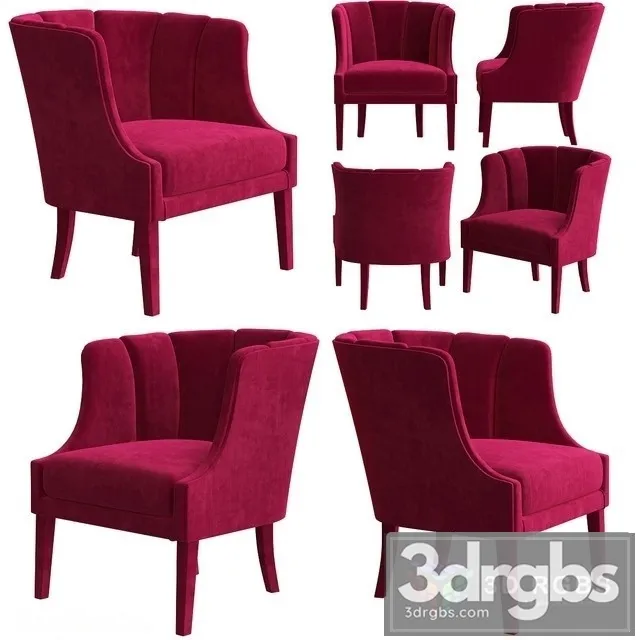 Brabbu Begonia Armchair 3D Model Download Brabbu Begonia Armchair 3D Model Download
