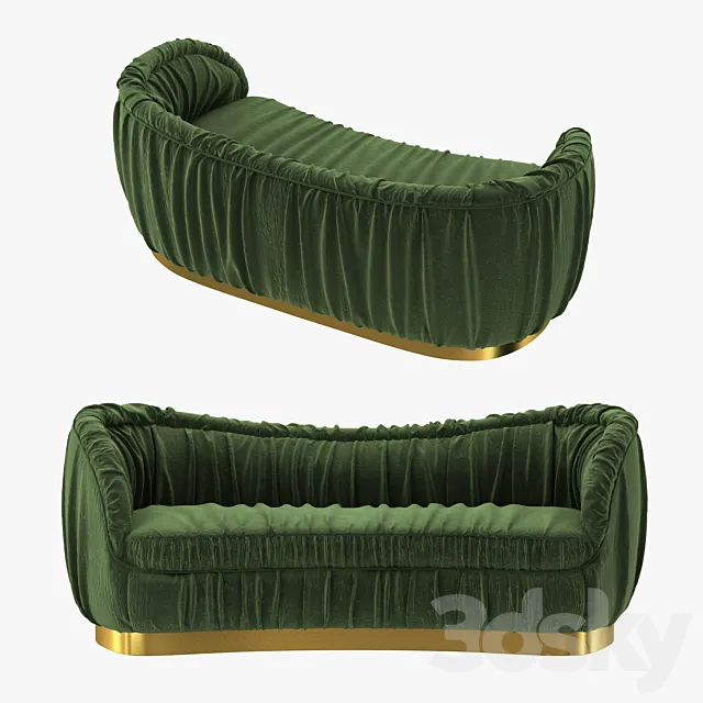 brabbu dakota velvet sofa 3DModel