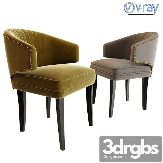 Brabbu ibis dining chair 2 3D Model Download