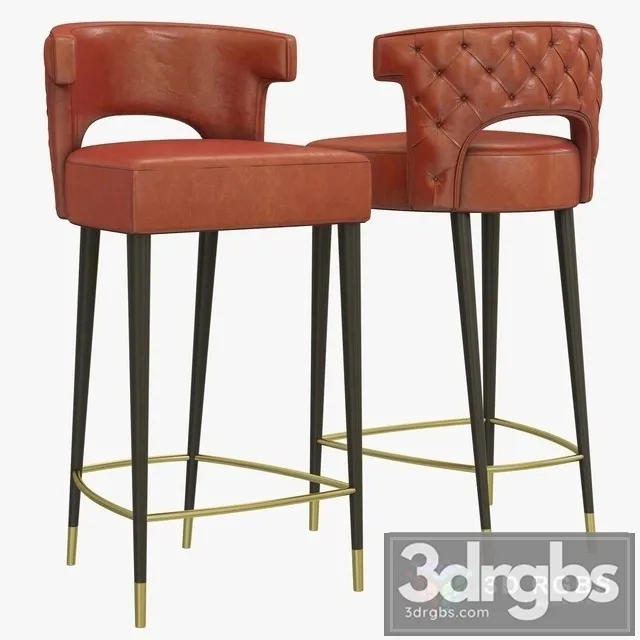 Brabbu Kansas Counter Stool 3D Model Download
