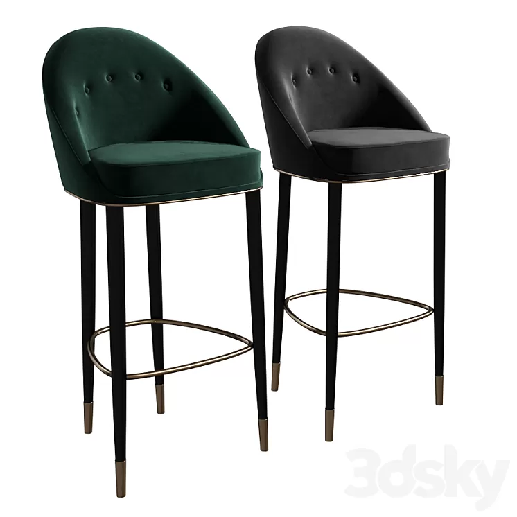 Brabbu Malay Bar Chair 3D Model