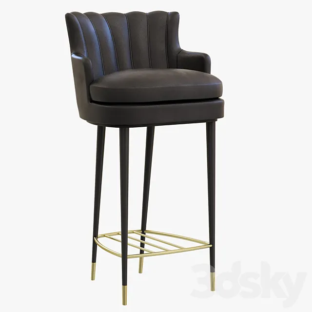 Brabbu Plum Bar Chair 3D Model