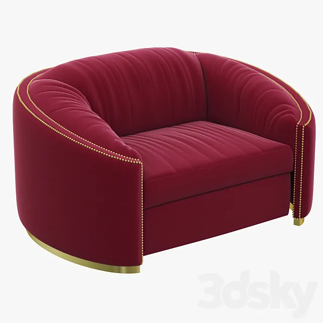 Brabbu Wales Single Sofa 3D Model Brabbu Wales Single Sofa 3D Model