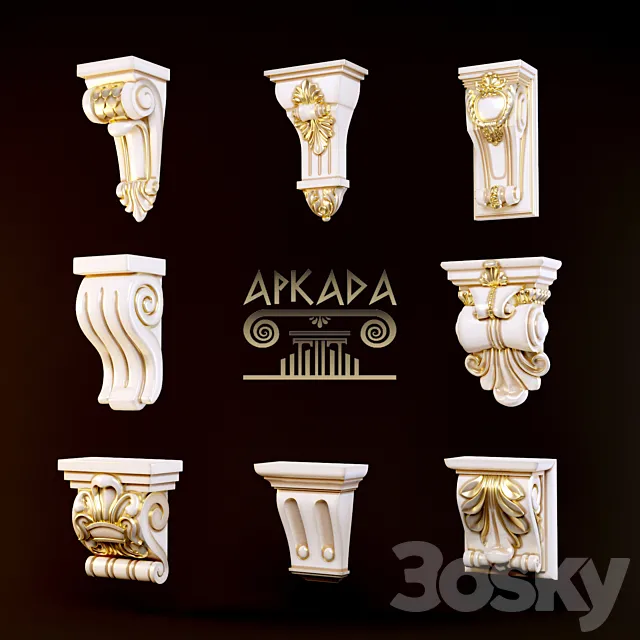 Brackets “Arcade” 3D Model Brackets “Arcade” 3D Model