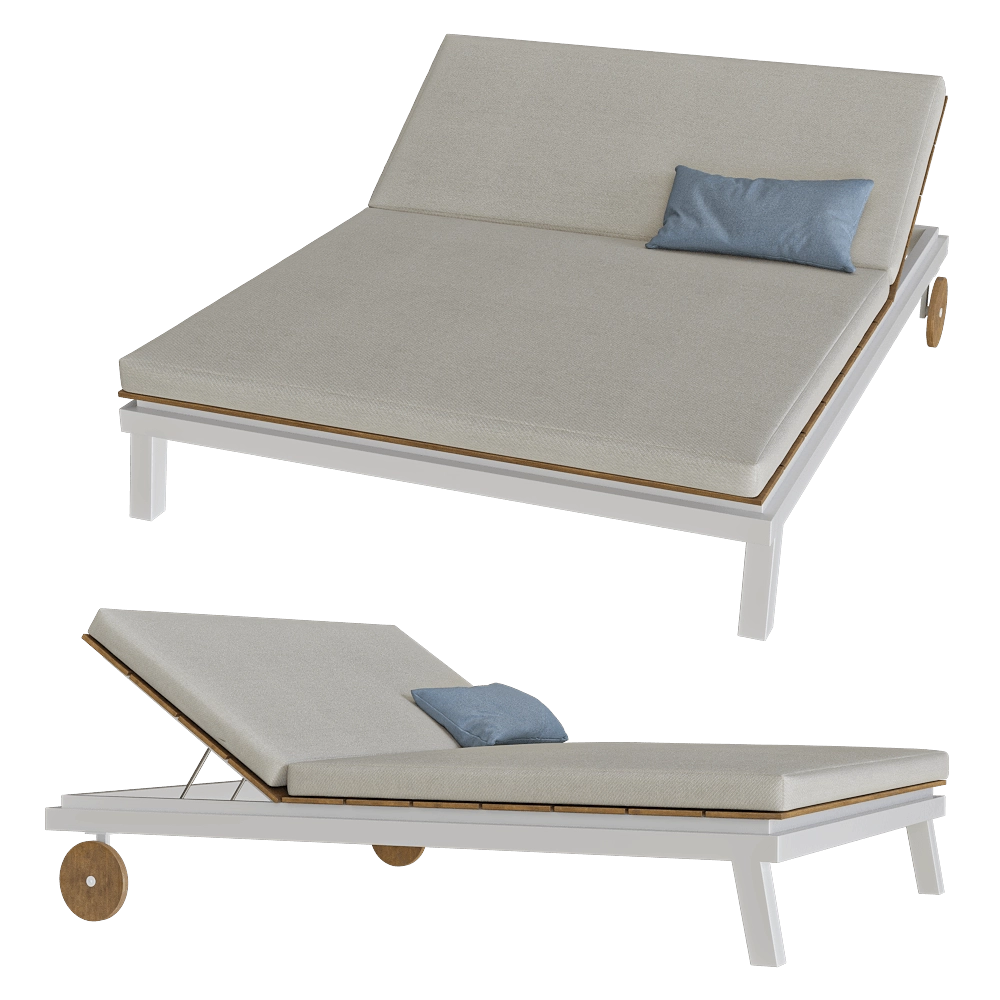 Braid Company Srl – Lounge bed Tecla sunbed 2 3D Model