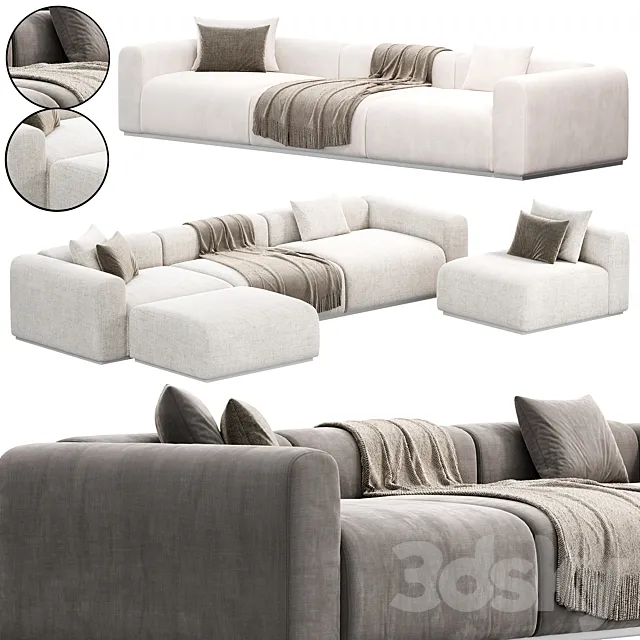 Braid Mahy Sectional sofa by Braid sofas 3D Model