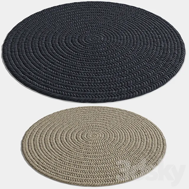 Braided rug 2 3DModel