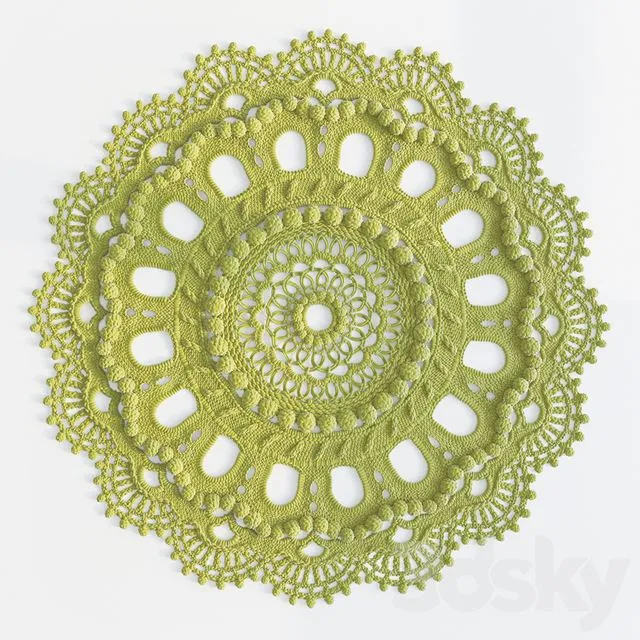 Braided rug D-1200 3D Model