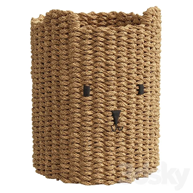 Braided Storage Basket 3D Model