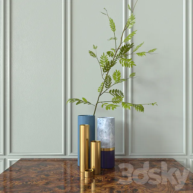Branch and vases 3D Model