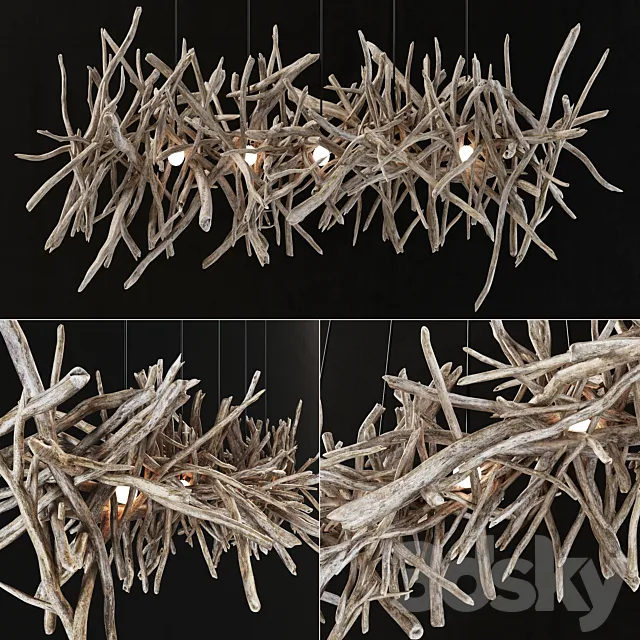Branch decor lamp n2 _ Branch lamp 3DModel