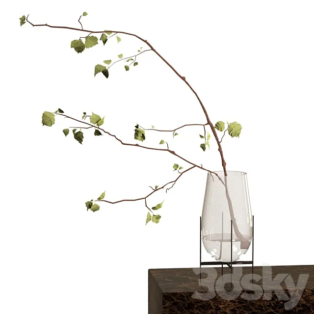 Branch in a vase 3DModel Branch in a vase 3DModel