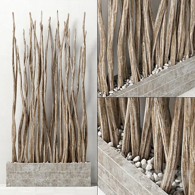 Branch sang decor pebble _ Pebble branches 3DModel Branch sang decor pebble _ Pebble branches 3DModel