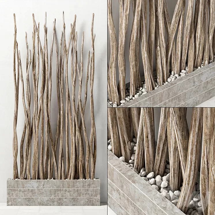 Branch sang decor pebble / Pebble branches 3D Model