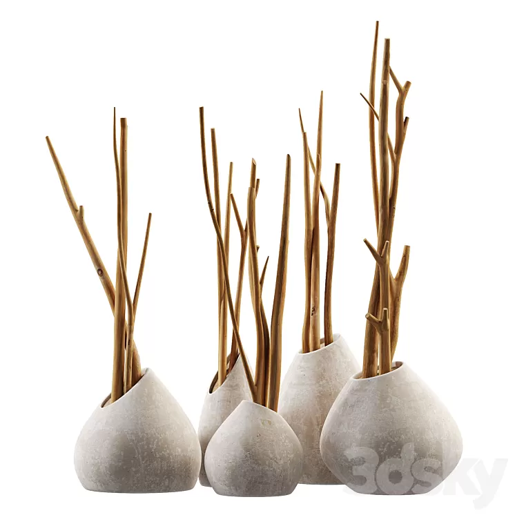 Branch slice vase n3 3D Model Free Download