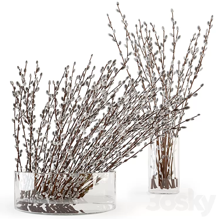 Branches in a vase 006 3D Model