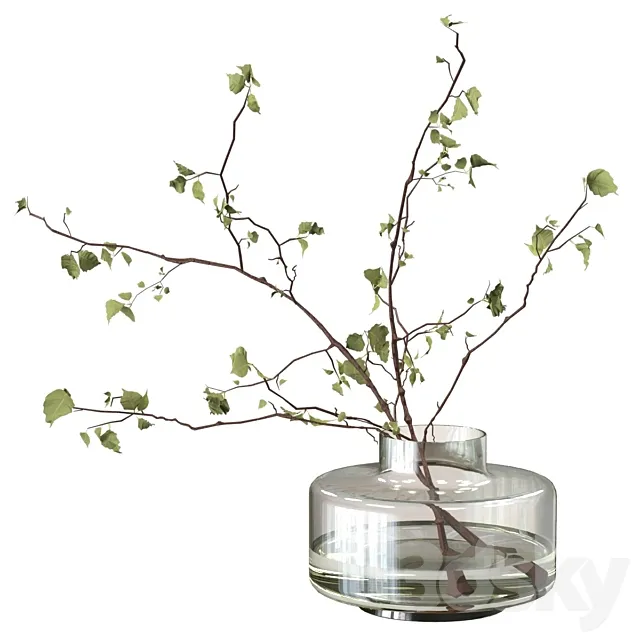 Branches in a vase 3DModel Branches in a vase 3DModel