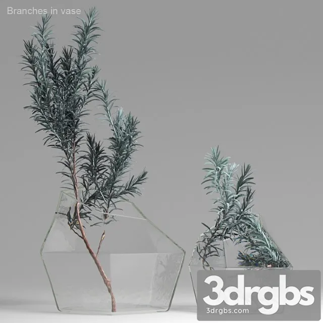 Branches In Vase 3D Model Download