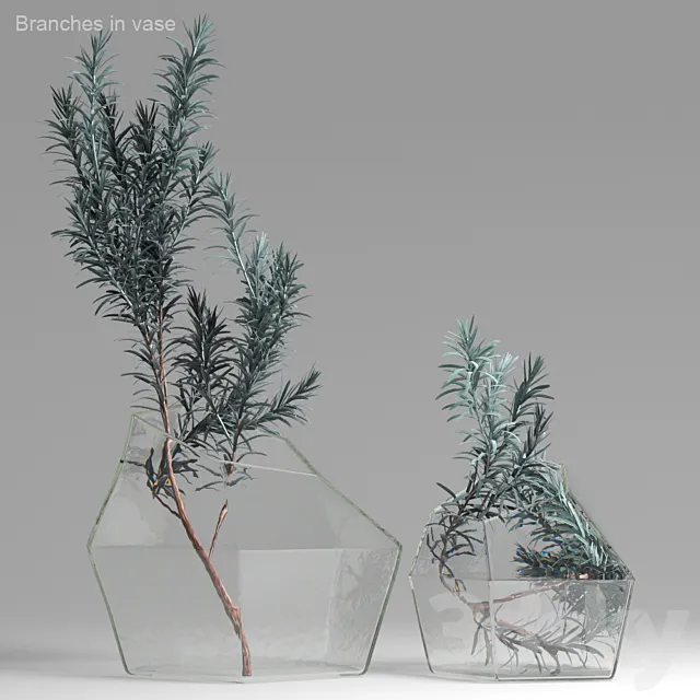 Branches in vase 3DModel Branches in vase 3DModel