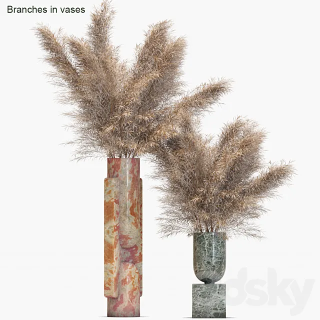 Branches in vases # 19: Dried 3D Model