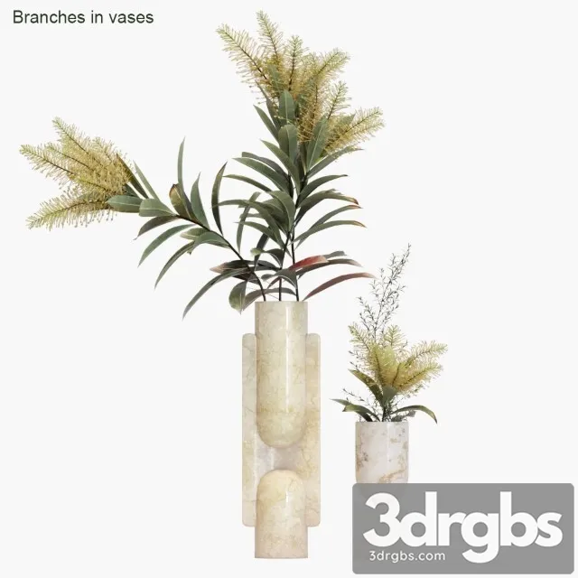 Branches in Vases 2 3D Model Download Branches in Vases 2 3D Model Download