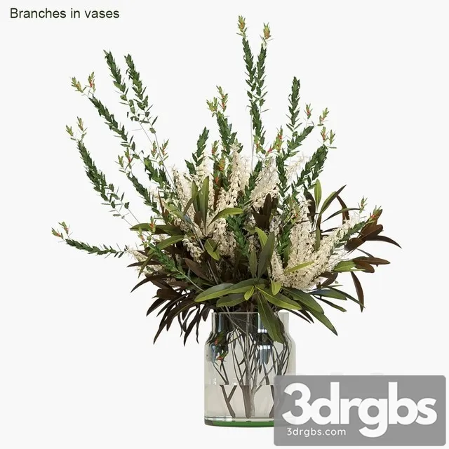 Branches in Vases 3 3D Model Download Branches in Vases 3 3D Model Download