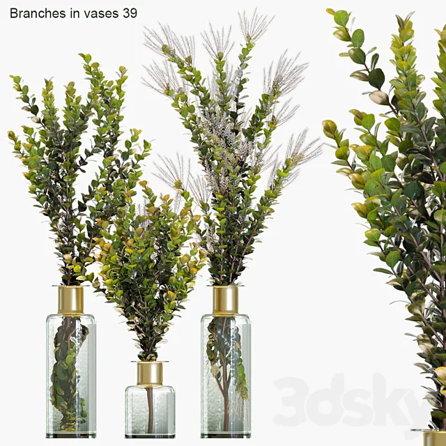 Branches in vases 39 3D Model Branches in vases 39 3D Model