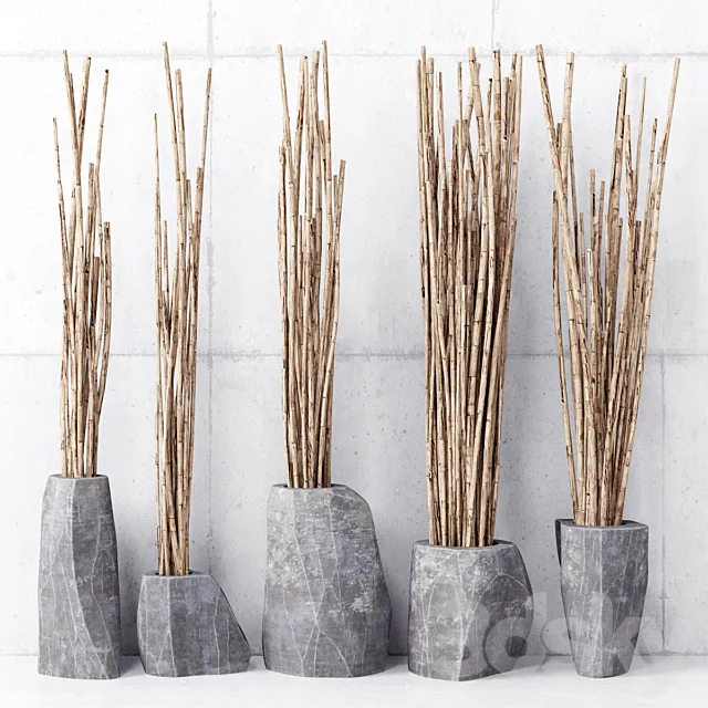 Branches in vases 3DModel Branches in vases 3DModel