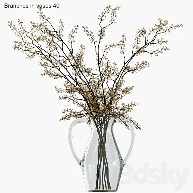 Branches in vases 40 3D Model Branches in vases 40 3D Model