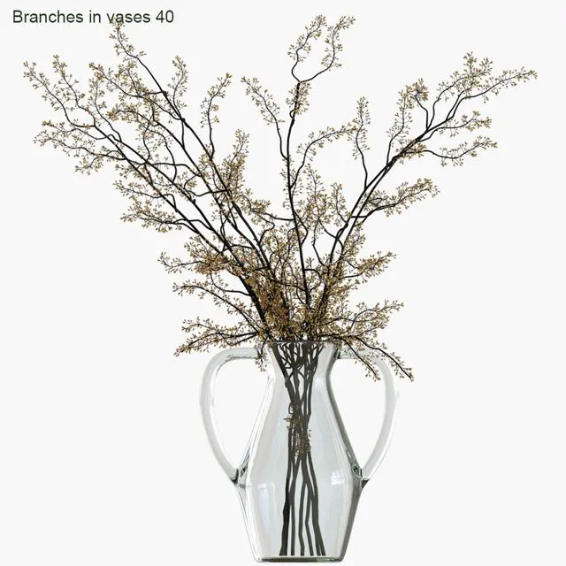 Branches in vases 40 3D Model Branches in vases 40 3D Model