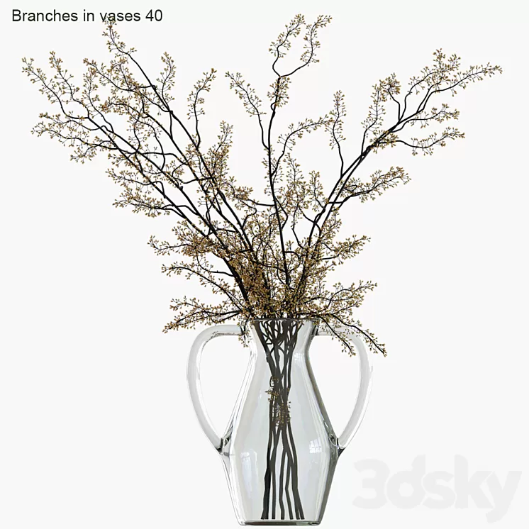 Branches in vases 40 3D Model