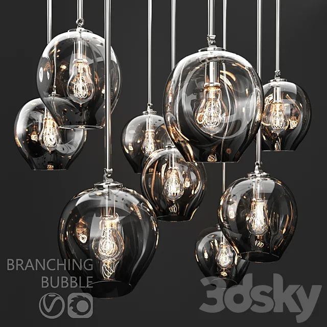 Branching bubble 1 lamp 3DModel