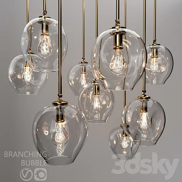 Branching bubble 1 lamp 3DModel