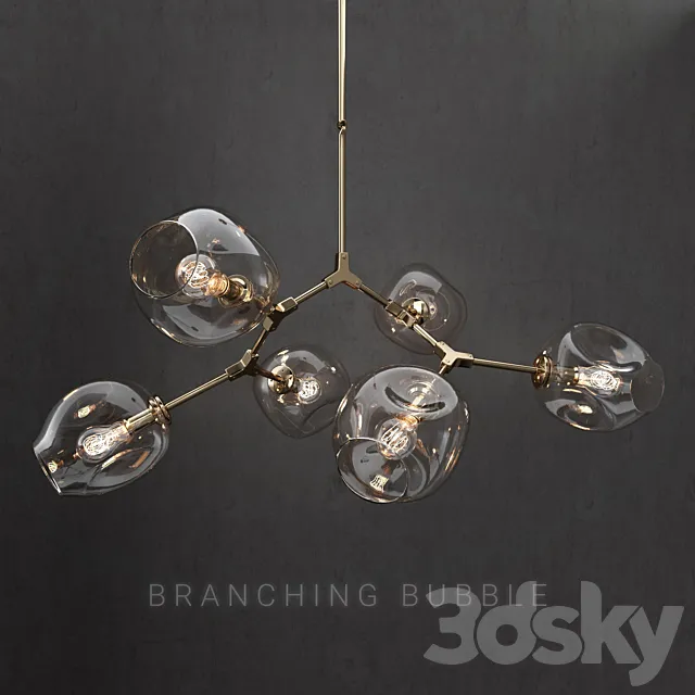 Branching bubble 6 lamps 2 3D Model Branching bubble 6 lamps 2 3D Model