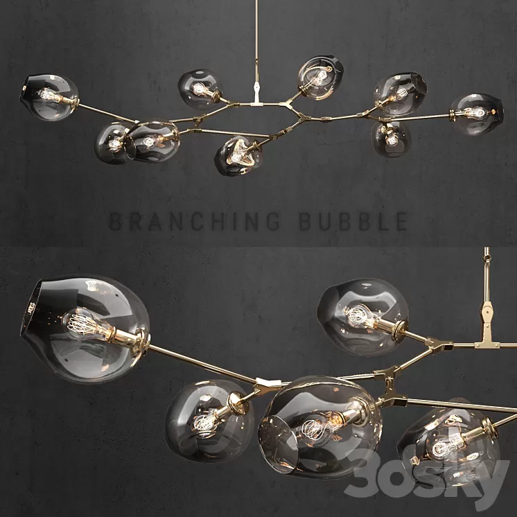 Branching bubble 9 lamps 3 3D Model Branching bubble 9 lamps 3 3D Model