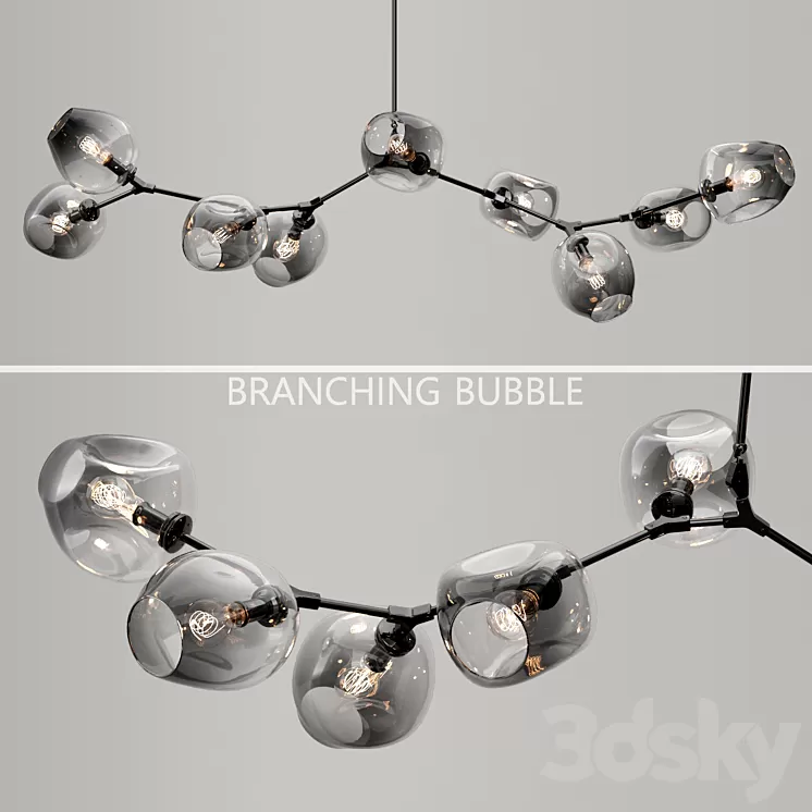 Branching bubble 9 lamps 3D Model Branching bubble 9 lamps 3D Model