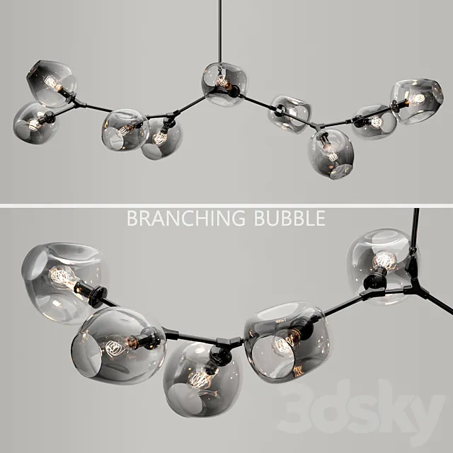 Branching bubble 9 lamps 3DModel