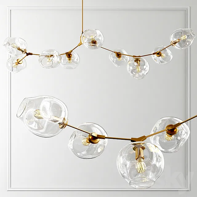 Branching Bubble – 9 Lights_2 3D Model