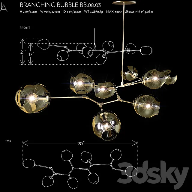 BRANCHING BUBBLE BB.08.03 3DModel BRANCHING BUBBLE BB.08.03 3DModel