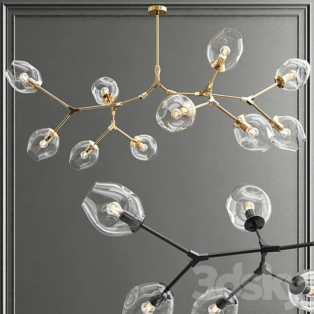Branching bubble chandelier 3D Model Branching bubble chandelier 3D Model