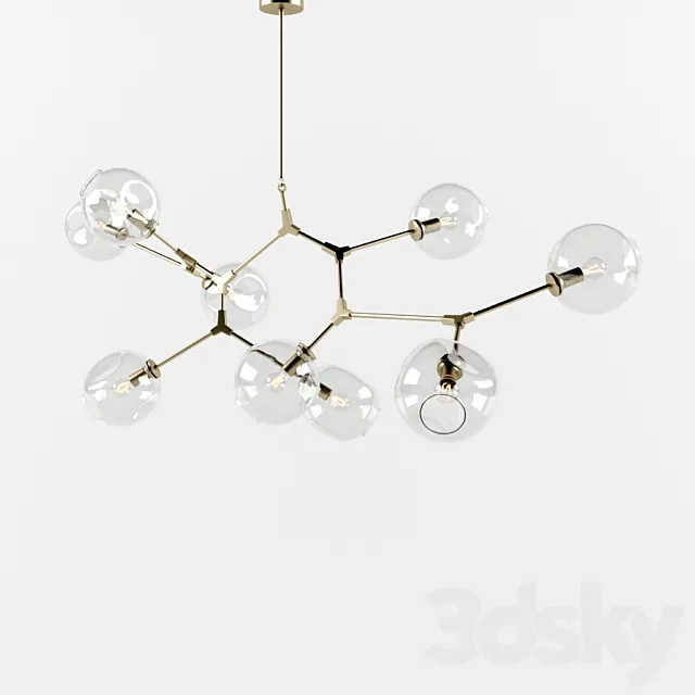 Branching Bubble Chandelier 3DModel Branching Bubble Chandelier 3DModel