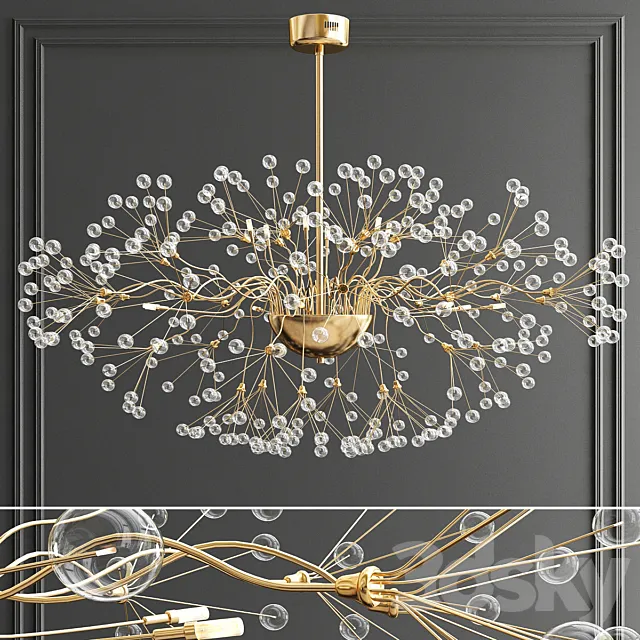Branching bubble chandelier 3DModel Branching bubble chandelier 3DModel