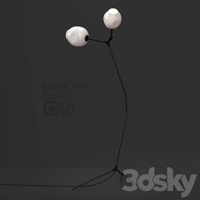 Branching Floor Lamp 3DModel Branching Floor Lamp 3DModel