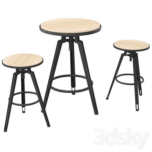 Branchville bar set 3D Model Branchville bar set 3D Model